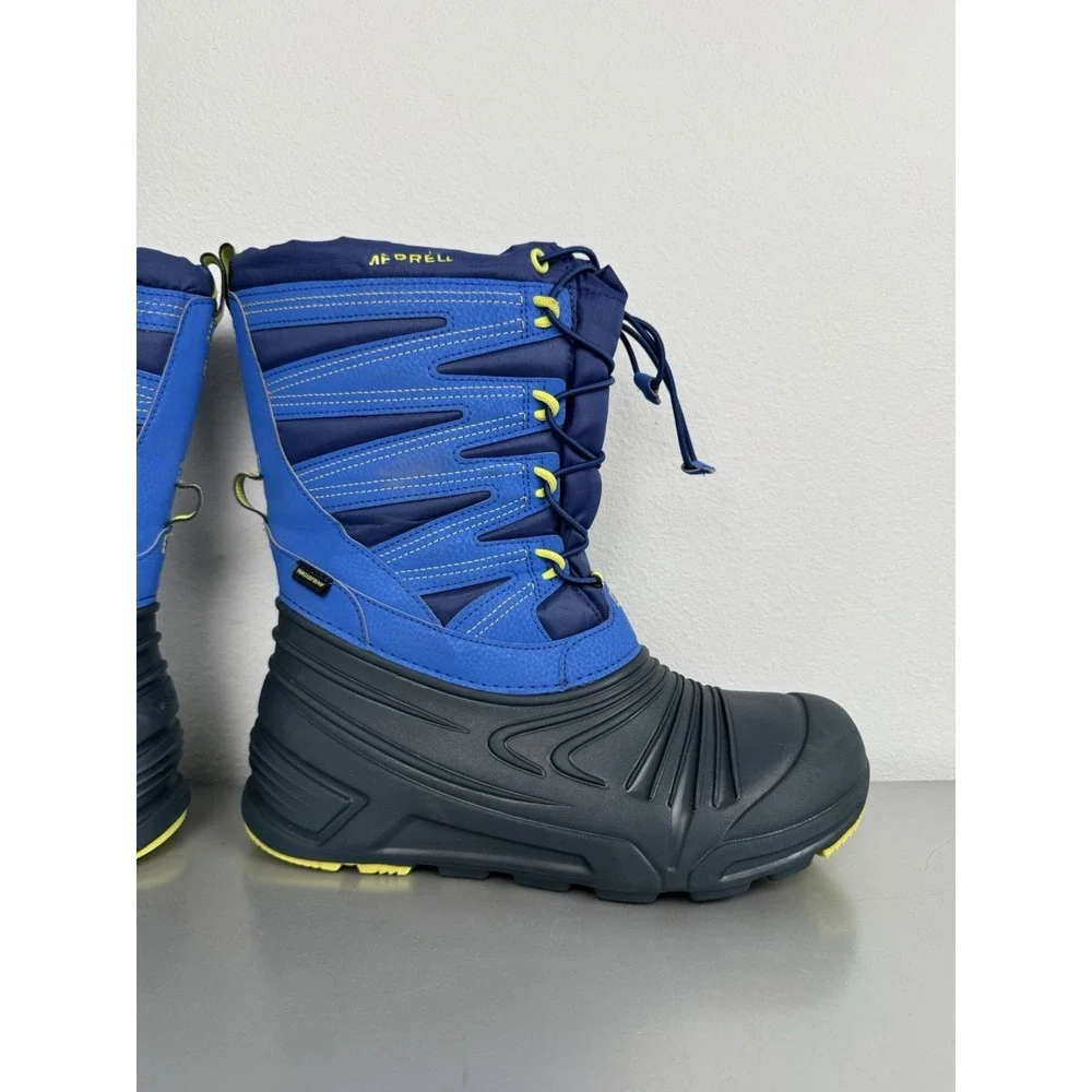 Merrell Snow Quest Lite 3.0 Boots Youth Kids 7 M‎ Waterproof Rubber Winter Blue